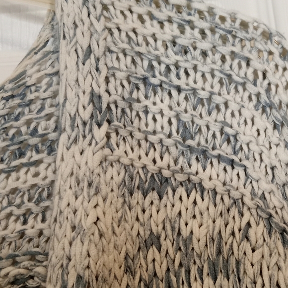 EUC GAP Oversized Open Front Short Sleeve Long Knit  Cardigan in Blue Stream XL - Picture 4 of 9